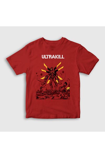 Presmono Unisex Kids Red Poster V2 Ultrakill T-Shirt 529262 Tt