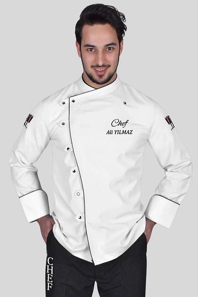 Üniformanya White Name Gift Cook Jacket - Chef, Clothes and Dress