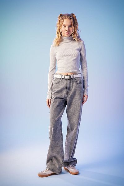 DeFacto Turtleneck Ribbed Camisole T-Shirt - Long Sleeve, B6783Ax23Wn