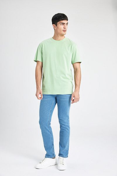 DeFacto Νέο κοντομάνικο μπλουζάκι Regular Fit Crew Neck 100% βαμβακερό - V7699AZ24SP