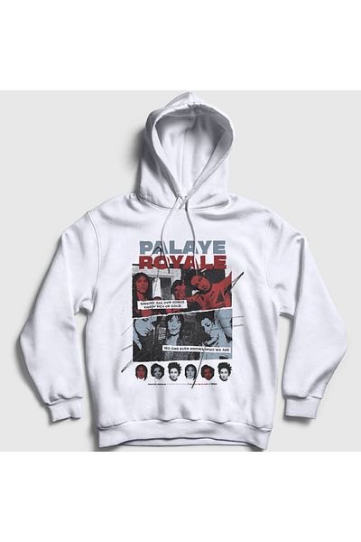 Presmono Φούτερ Unisex με λευκή κουκούλα 529137 ττ