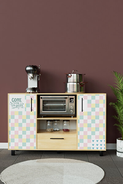 hediye kapında "Soft Design" Robusta Model Kahve Köşesi Çok Amaçli Mutfak Dolabı