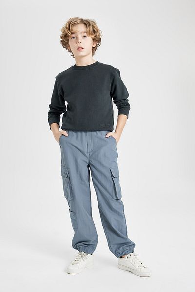 DeFacto Boy - Cargo Pocket and Elastic Waist Lace-Up Jogger Pants B6603A824Sp