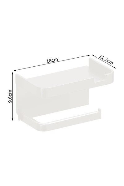 Choice1 حامل ورق تواليت مزدوج الطبقة باللون الأبيض، رف تخزين بلاستيكي لوضع من...