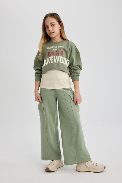 DeFacto Cargo-Jogginghose für Mädchen mit weitem Bein – B6402a824sp