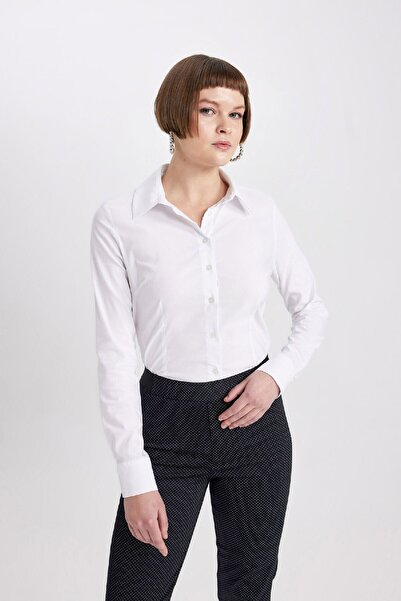 DeFacto Regular Fit Basic Düz Uzun Kollu Gömlek I5278az24sp