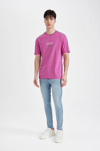 DeFacto Μπλουζάκι Keith Haring Crew με κοντό μανίκι - κανονική εφαρμογή B8095ax24sm
