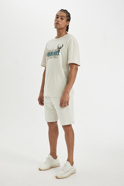 DeFacto Fit Nba Milwaukee Bucks Regular Fit Σορτς με κοντό πόδι με τσέπη Y3016az24sm