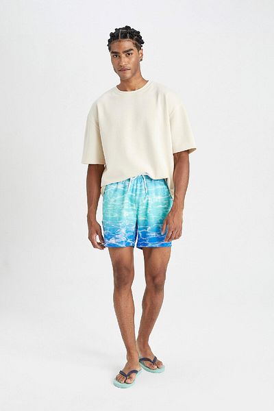 DeFacto Kurze gemusterte Badeshorts - B7608AX24HS