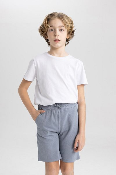 DeFacto Pantaloni scurți bermuda uni de bază Pique pentru băiat B5925A824SM
