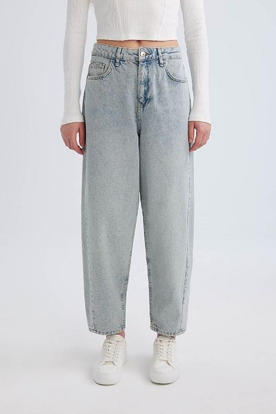 DeFacto Carrot Fit High Waist Knöchellange Jeans Waschbare Hose B8252ax24sp