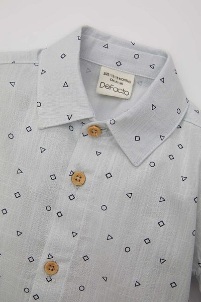 DeFacto Baby Boy Voile hosszú ujjú mintás ing B8070A524SP