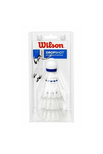 Wilson 3 Pcs White Badminton Ball Dropshot Wrt6048Wh