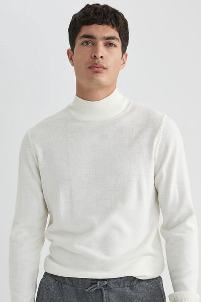 DeFacto Slim Fit Slim Fit Half Turtleneck Basic Plain Knitwear Sweater R1127Az24Sp