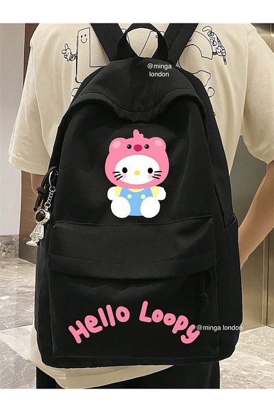 Minga London Minga London Hello Kitty School and Study Bag with Loopy Collar