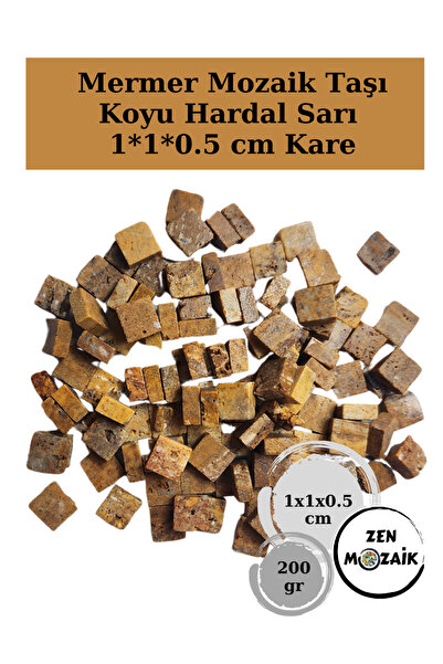 Zen Mozaik Sanatsal Mozaik Çalışmalarınız için Mermer Mozaik Taşı - (1*1 cm Kare)