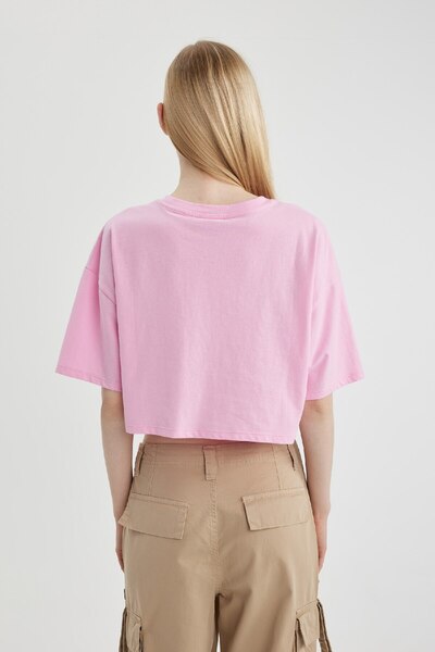 DeFacto Μπλουζάκι Coool Loose Fit Crew Neck Basic μονόχρωμο κοντομάνικο μπλουζάκι X2381az24sm