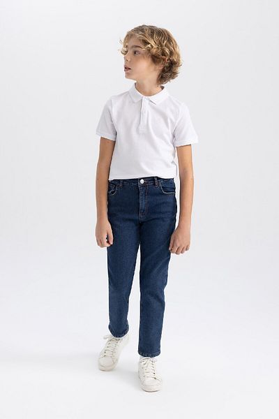 DeFacto Boy's Pique κοντομάνικο Basic απλό μπλουζάκι πόλο K1689a624sm