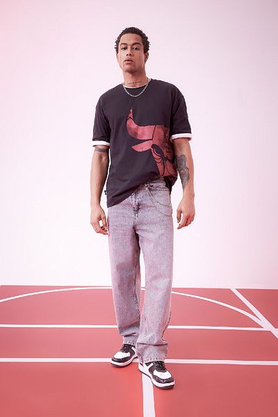 DeFacto NBA Chicago Bulls Oversize κοντομάνικο μπλουζάκι με λαιμόκοψη - B3889ax24sp