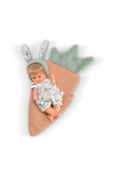 Asivil S.L. Candy Doll With Bunny Hat And Carrot Blanket 20cm