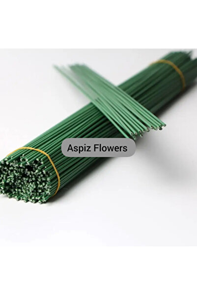 MD Aspiz Flowers 48 зелени цветя от тел 2 мм 36 см _ Крафт букет Сладкиши Стъбла Търговия на едро Дебели клони