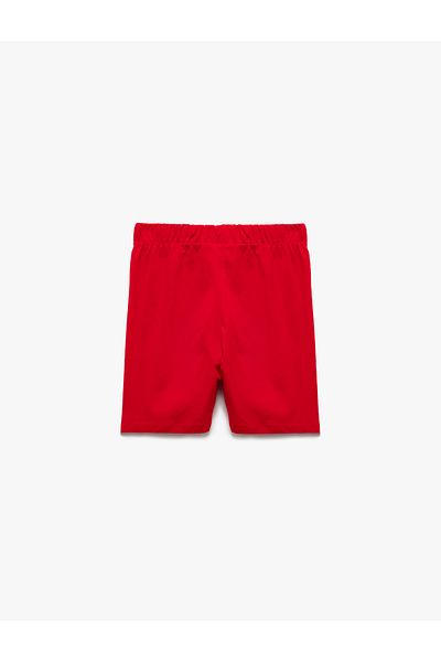 Koton Print Detailed Elastic Waist Cotton Shorts
