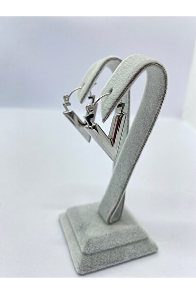 LUCKY B&E ÜÇGEN MODEL ÇELİK KÜPE SİLVER