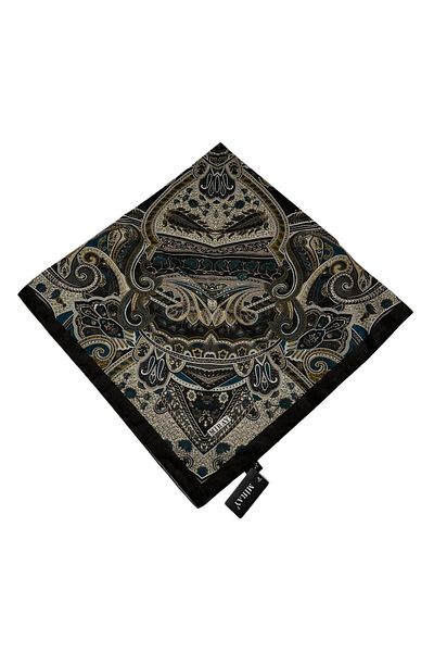 MİRAY Eșarfă din bumbac moale cu model etnic 120x120 - 04919