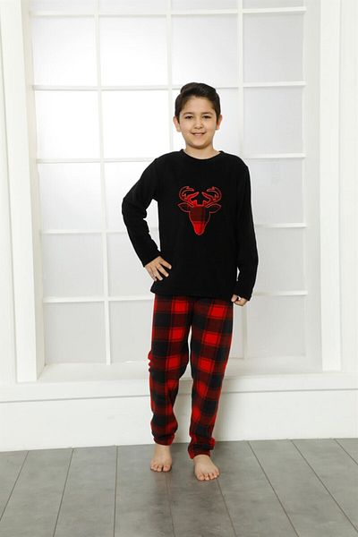modaserdem Σετ πιτζάμες Mdsrdm Boy's μακρυμάνικο Welsoft Fleece