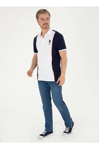 U.S. Polo Assn. Ανδρικό μπλουζάκι με φερμουάρ με γιακά πόλο της ΗΠΑ
