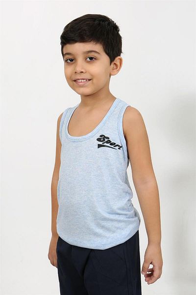 modaserdem Mdsrdm Boy's Strap Βαμβακερή Πιτζάμα Σετ-μπλε- 100% Βαμβάκι