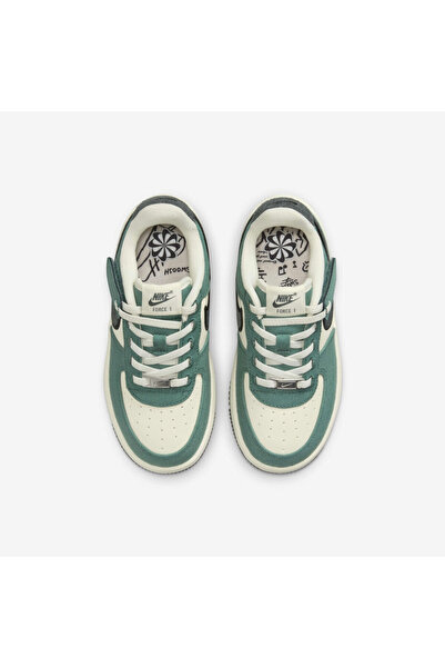 Nike Force 1 LV8 3 EasyOn "Coconut Milk & Bicoastal Bağcıksız Yeşil Çocuk Spor Ayakkabı