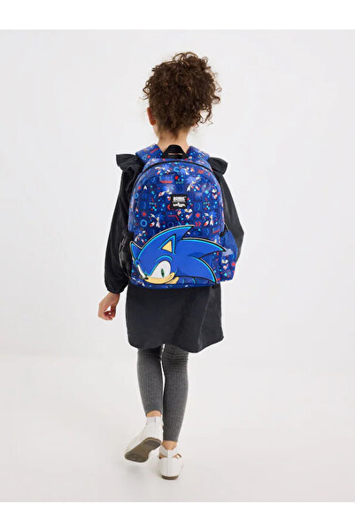 SMIGGLE Sonic The Hedgehog Junior Kapşonlu Sırt Çantası