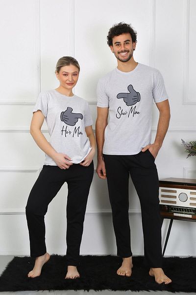 modaserdem Mdsrdm Set de pijamale din bumbac pieptănat pentru femei, gri, este un preț pentru un singur set - 100% bumbac