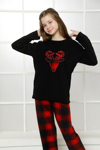 modaserdem Mdsrdm Set de pijamale cu mânecă lungă pentru fete Welsoft Fleece