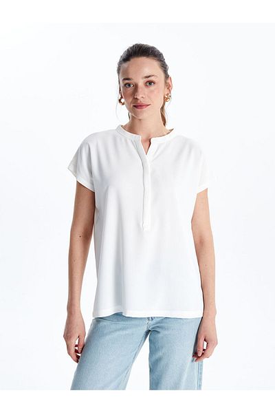 LC Waikiki Black Scoop Neck Women's Blouse