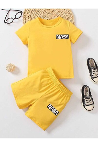 VESTIR BIEN Nasa Printed 100% Cotton Children's Bottom-Top Set