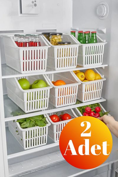 ODTA 2 Pieces Refrigerator / Cabinet Organizer, Crisper, Fruit Bowl