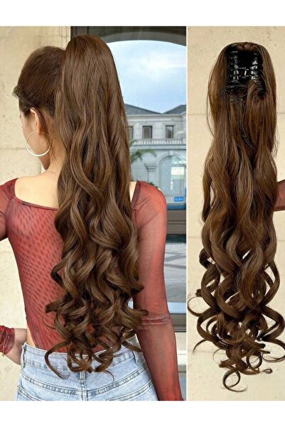 AKOLİFE Păr natural ondulat cu cataramă, coadă de cal - Textura părului real