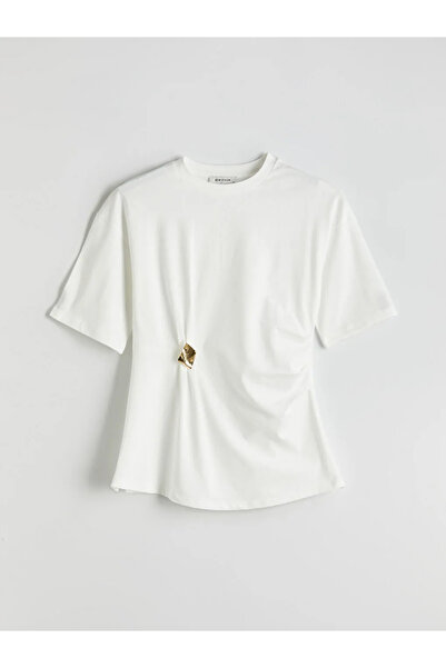 LC Waikiki Bluză de damă LCW Vision Ecru cu decolteu