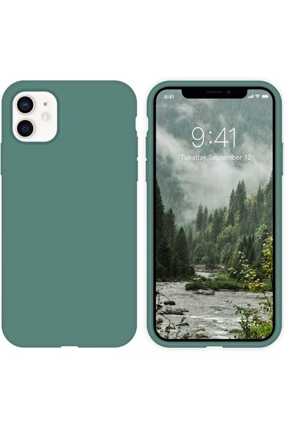 izzytech حافظة هاتف بشعار iPhone 11، مصنوعة من السيليكون الفاخر الناعم، وبطان...