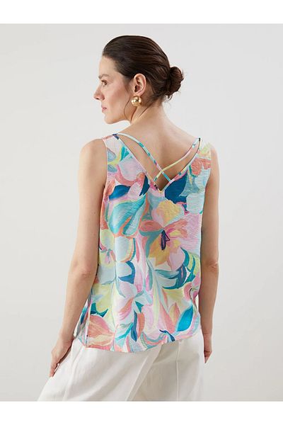 LC Waikiki Lcwaikiki Classic Mixed V-Neck Print Women Blouse