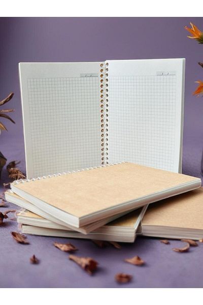 ORCOPY Caiet CHECKER din reciclare care nu obosește ochii 14,8x21cm Caiet 70 coli (140 FOI)