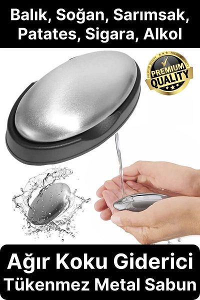 Vezir Aksesuar Stainless Steel Soap - Say Goodbye to Bad Odors on Your Hands