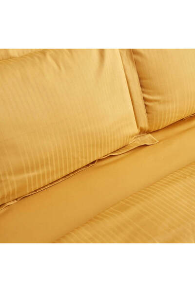 Karaca Karaca Home Uniq 100% Cotton Double Sateen Duvet Cover Mustard