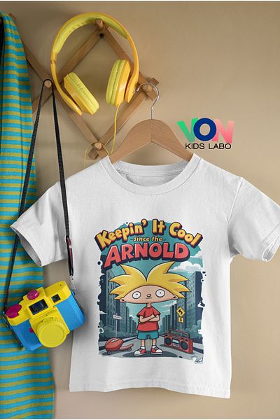 SVART WEAR „Hei Arnold! Tricou unisex pentru copii cu tematică Keepin' It Cool - Jucăuș și elegant