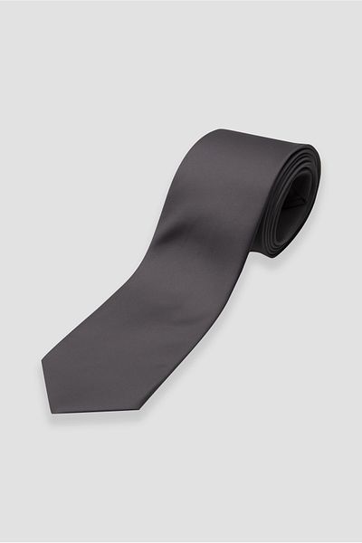 Abbate Gray Plain Tie
