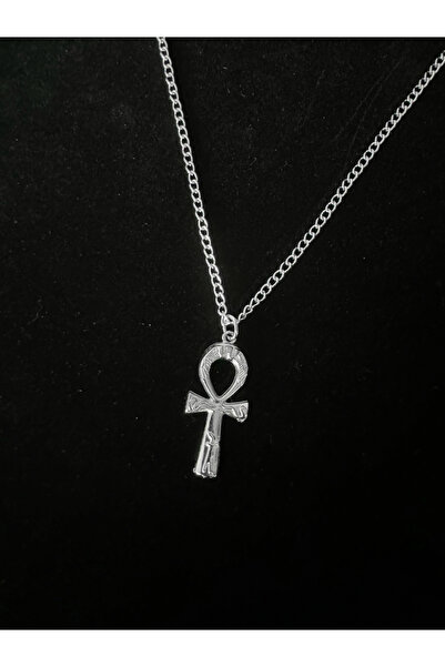 DarkellaStore Gotik Gothic Punk Ansata Haç Metal Kolye