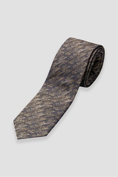 Abbate Beige Abstract Pattern Tie