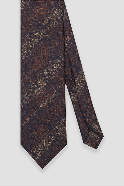 Abbate Brown Paisley Pattern Tie